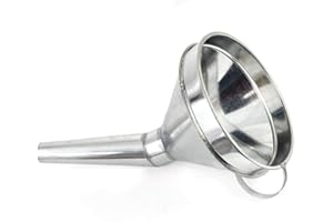 TEILE-24.EU Malinowski Benzintrichter Tanktrichter Einfülltrichter Trichter Kraftstofftrichter Metall NEU (Silber/Schräg)