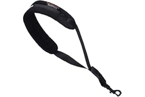 Harilla 24inch Padded Saxophone Neck Strap with Metal Snap,Clarinet Neck Strap for Oboes Baritone Alto Tenor Saxophone, A