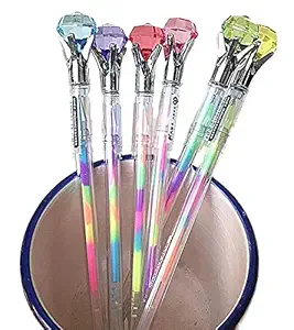 Fusine (Pack of 4) Diamond Crystal Rainbow Glitter Color Pens, Neon Pen Good Gift for Coloring Kids Sketching Painting Drawing