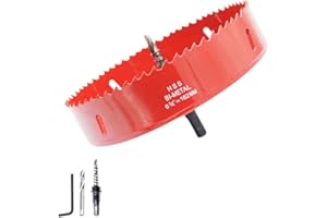 Laiwei otwornica 162 mm, nóż do otwornic, okrągły do wiercenia otworów w drewnie, cienkich blachach, profilach aluminiowych, płytach gipsowo-kartonowych, PCW itp. (162)