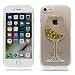 Produktbild MZBaoLingMeiDongEU iPhone 6S Plus Hülle, Crystal Clear Soft Flexible TPU Hülle mit 3D Flowing Liquid Kreative Bling Glitter Stars Rotweinglas Design für iPhone 6 Plus 5.5"- Gold