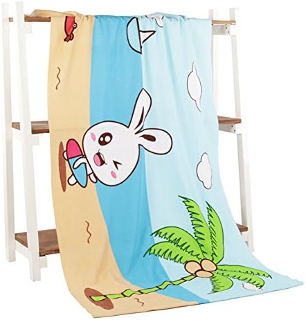 Women's Girls Bath Towel Wrap - Microfiber Outdoor Beach Towel - Luxury Hotel Shower Spa Bath Towels 55" x 27.5"(Rabbit)