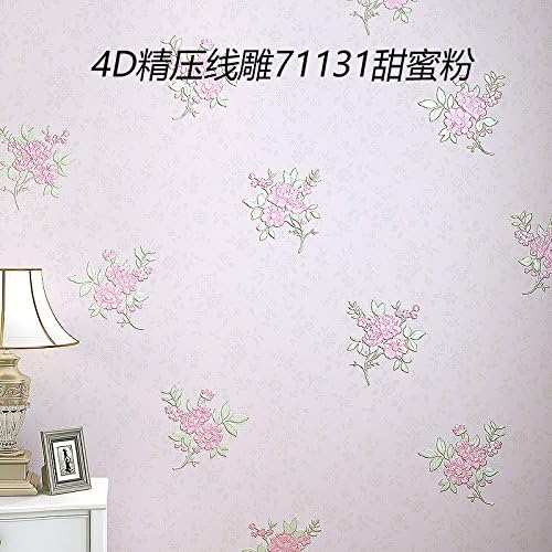 WEGOJK WEGOJK simple European non-woven wallpaper embossing pattern wallpaper 0.53*9.99m for tv background/Bedroom/sofa background/Hotel