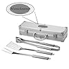 Grillkoffer Set Mit Gravur Edelstahl Grillbesteck Pfannenwender Gabel Und Grillzange Grillbesteck Als Geschenk