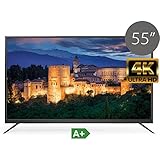 TV Led 4K TD Systems 55" Pulgadas Led UltraHD 4k K55DLM6U (Resolución: 3840 x 2160/VGA 1/HDMI 3/Eur 1/ USB 2) televisor led Ultra HD slim