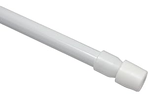 Gardinia Bastoni e binari per Tende, Steel, Bianco, 45-65 cm, 2 unità