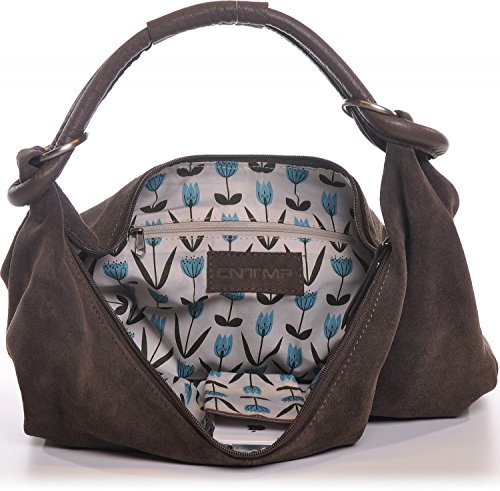 HICARRY Hobo Bag Damen - Wildleder Optik 34x38cm