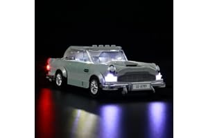 LOCOLEE Led Light Set for Lego Aston Martin DB5, Led Light Kit for Lego 76911 Speed Champions 007 Aston Martin DB5 James Bond Toy Car - Not Include Models, Just Light Set