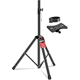 5 Core Speaker Stand Tripod Floor Adjustable Up to 48 Inch DJ Studio Monitor Stands Pole Mount-SS HD 1PK 4FT