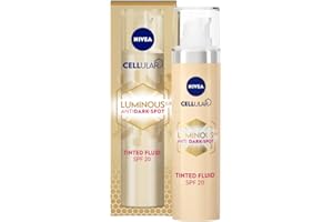 NIVEA Cellular LUMINOUS 630 Anti-Dark Spot Tinted Fluid SPF 20 Double Corrector (40ml), Correcting Dark Spot Cream, Facial Concealer for Luminous Skin