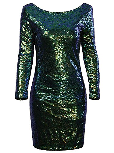 Womens Sparkle Glitzy Glam Sequin Long Sleeve Flapper Party Club |  Desertcart Belize
