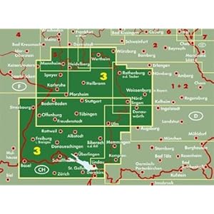 Freytag Berndt Autokarten, Blatt 3, Baden-Württemberg - Maßstab 1:200 000