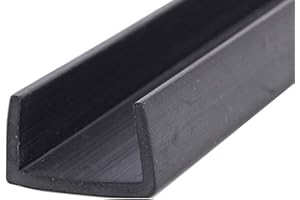 GOONSDS Borde de Goma - Protector de Borde de Goma Flexible con Canal en U para Superficies afiladas o rugosas,20x15mm,Length 1m/39inch