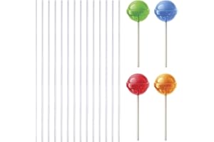 SUPERFINDINGS Alrededor 200Uds Varillas Pasador Acrílico Palitos Piruleta Transparentes 25.1x0.3cm Palitos Decoración Pasteles Dulces Postre Chocolate Artesanías Hechas A Mano DIY Diámetro: 3 mm