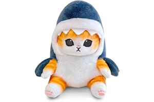 Philoctes Poupée en Peluche Chat Requin, Kawaii Chat Peluche, Jouet en Peluche pour Chat, Peluche Kawaii Peluche Douce Chat Cadeaux pour Enfants Filles GarçOns PoupéE d'oreiller