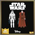 Pin Kings Official Star Wars Stormtrooper and Obi Wan Collectible Metal Enamel Pin Badges - Set of Two Enamel Pins on a Backing Card - Official Merchandise