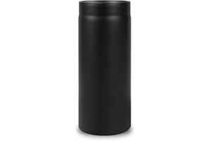 ENERGIEWERK OST GMBH EWO Ofenrohr 120mm Durchmesser - Rauchrohr 50cm lang (schwarz) - Feuerrohr 2 mm Stahlblech - Kaminrohr mit Senotherm-Beschichtung - rußbeständig, frost- & tauwechselbeständig