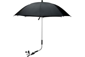 LIHAO 72cm Pram Parasol with Adjustable Fixing Clamp UPF 50+ UV Protection Universal Stroller Umbrella for Pram,Stroller,Pushchair and Buggy