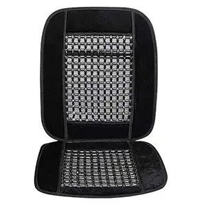 KELIC Wooden Bead Seat Cover for Car Acupressure Design Universal Size (Black)