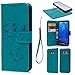 Price comparison product image Case for Samsung Galaxy S8, PU Leather Embossed Flying Birds & Anchor Design Flip Case Detachable TPU Cover Magnetic Wallet with Card Slots & Wrist Strap Cover for Samsung Galaxy S8, Blue