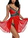 Bomshel Women Red nightwear night dress lingerie with g-string RS.599.00