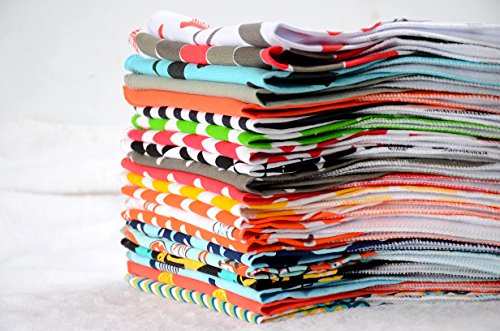 iNeibo Baby Dreieckstuch Lätzchen Spucktuch Mit Druckknöpfen, 100% saugfähige und weiche Baumwolle Halstücher, Multifunctional, Wasserdichte TPU Auskleidung für 0-3 Jahre (Unisex) - 9