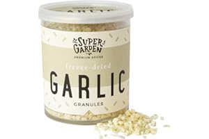 SUPERGARDEN Super Garden Ail lyophilisé - Herbes et épices de qualité supérieure, 100% pur et naturel - Convient aux végétaliens - Sans additifs artificiels ni conservateurs - Sans gluten ni OGM.