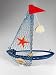 Produktbild Maritim Holz Boot Segelboot 13 x 11 cm Schiff Segel See Meer Figur Deko GBUS C66