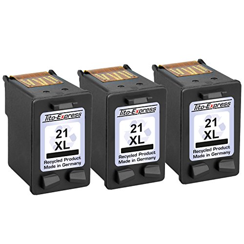 PlatinumSerie® 3x Druckerpatrone für HP-21 XL Black Deskjet F2185 F4140 F4150 F4172 F4175 F4180 F4185 F4190 F4194 - 2