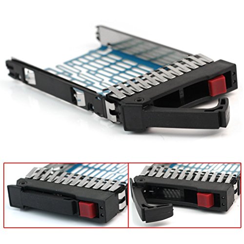 Foxnovo 2,5-Zoll SATA HDD Caddy Festplatteneinschub für HP Proliant DL380 DL360 G6 DL360 DL580 DL585 DL785 G5 BL20p DL380 DL580 ML570 G4 DL385 G5p DL360 G4p (schwarz) - 3