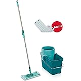 Leifheit Clean Twist M Rugvriendelijke Vloerwisserset, Inclusief Microduo, Praktische Schrobber En Emmer Met Geïntegreerde Ro