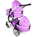 iSafe Tandem Pram me&you - Plum (Purple) + All Raincovers