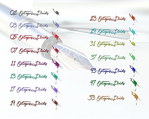Octopus Fluids 30 ml feinste Schreibtinte Tiefgrün für Füllhalter / Schreibfedern im Tintenglas, Füllhaltertinte - 4