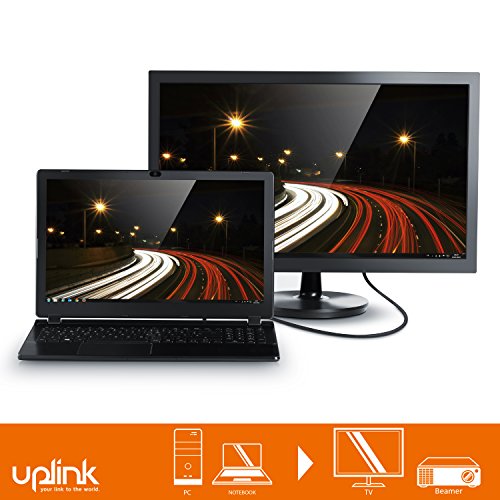 Uplink – 3m HQ Full HD VGA Kabel | D-Sub-Stecker | S-VGA zu S-VGA Videokabel | 1080p Full HD | Knickschutz | vergoldete Kontakte | 3-fach geschirmt | schwarz - 4