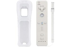 Kuyotine Wireless Controller for Nintendo Wii, Wii U Wii Controllers, Video Game Gamepads, Replaceable Remote Game Controller with Silicone Case and Wrist Strap (White)