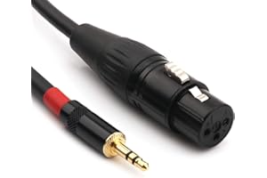 NANYI 3,5 mm TRS Stereo Stecker auf XLR Buchse Interconnect Audio Mikrofon Kabel, Geeignet für iPod, Handy, aktive Lautsprecher, Bühne, DJ, Studio Audiokonsole, 0.5Meter