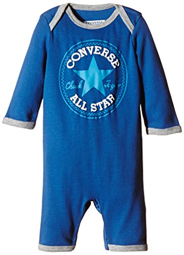 Converse Baby-Boys Core Romper, Blue Jay, 9-12 Months