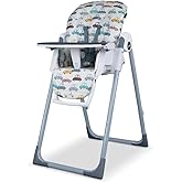 Cosatto Pip Adjustable Baby Highchair | Toddlers - Birth to 15kg | Compact, Foldable, Lightweight, 7 Height Positions, Padded