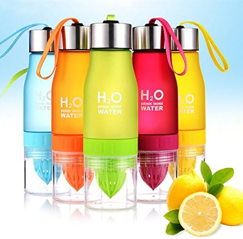 icase4u 600ML Fruit Fuzer Infusing Infuser Water Bottle Sport Health Juice Maker (blue )