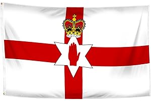 SHONYE 5x3Ft Northern Ireland Flag, Durable Flag with 2 Metal Eyelets Used Indoor and Outdoor, Bright Color Northern Ireland National Flag Decorated in Sporting Events, Parties, Parade
