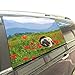 Produktbild Rtosd Böse und Tote Liebe Mohn Faltbare Hund Sicherheit Auto gedruckt Fenster Zaun Vorhang Barrieren Beschützer für Baby Kind einstellbar Flexible Sonnenschutzabdeckung Universal Fit für SUV