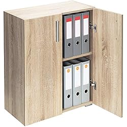 Armoire Polyvalente Meuble de Rangement avec Portes »Vela« Chêne 2 Compartiments