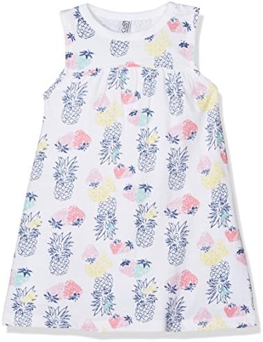 Magic Kids Girl's Adda Dress, White (Bright White), 110