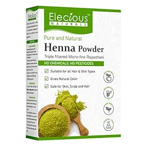 Elecious Natural Henna Powder For Hair Colour and Growth (200 Grams)