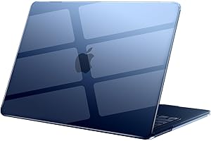 eleger Coque Compatible avec MacBook Air 13 Pouces M4 A3240 M3 A3113 M2 A2681 [correspondre Le Minuit de Mac], Sortie en 2025 2024 2022, Etui de Protection pour Mac Book Air 13,6", Transparent Minuit