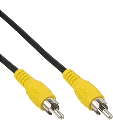 InLine Cinch Kabel 1,5 M – Audio/Video Verbindungskabel Mit 3x RCA Steckern
