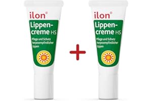 ‎ILON ilon Lippencreme HS Sparset 2 x 3 ml, Pflege und antiviraler Schutz - akut und vorbeugend bei Lippenherpes, für die tägliche Anwendung, mit patentiertem Mikroalgen-Aktivstoff Spiralin®, 2 x 3 ml