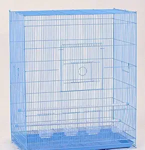 Bird cage for Budgies,Finches,Love Birds,Cocktails,Conures,CuttlefishBoneHolder,CuttlefishBone,Box,4cups,2 Perch Sticks - Central Fish Aquarium ( Colors May Vary)