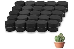 Chudian 50pcs Pies para Macetas Invisibles Pies, Elevadores de Macetas Elevadores de Espuma para Macetas de Flores Invisibles, Antideslizantes, para Macetas (3 x 1cm, Negrao)