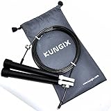 Kungix Skipping Rope Jumping Fast Speed Cable for Exercise Crossfit Boxing Adjustable Length Steel Cable with Lightweight